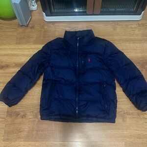 North face (kids) navy blue size (small -8) used * missing hood